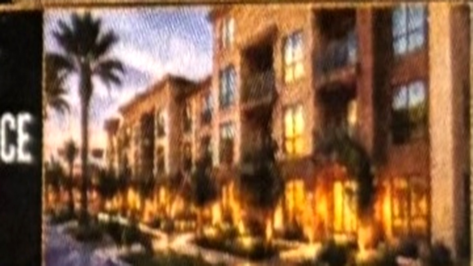 Hotel and apartment complex exterior
